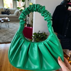 Prettylittlething Green top handle purse